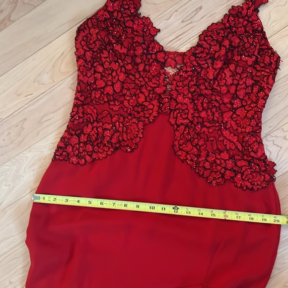 RED DRESS Prom Evening CUSTOM MADE Diane von Furstenberg, as seen on Gigi Hadid - Picture 14 of 15